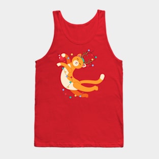 Christmas cat Tank Top